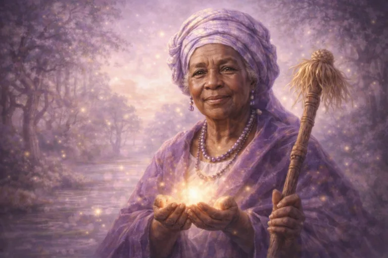 💜✨ Oração a Nanã – A Senhora do Tempo, da Lama Sagrada e da Sabedoria Antiga 💜✨ Oração a Nanã – A Senhora do Tempo, da Lama Sagrada e da Sabedoria Antiga